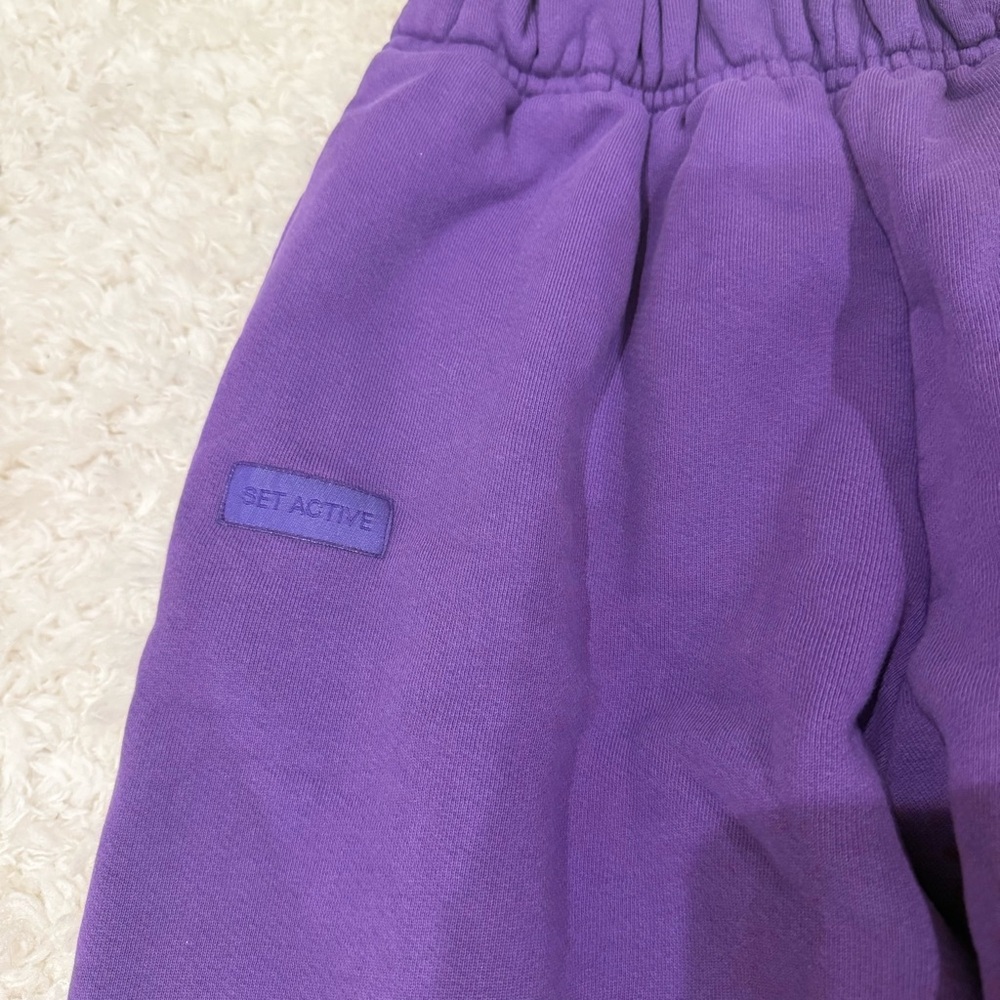 Purple SET active sweat pants - small
